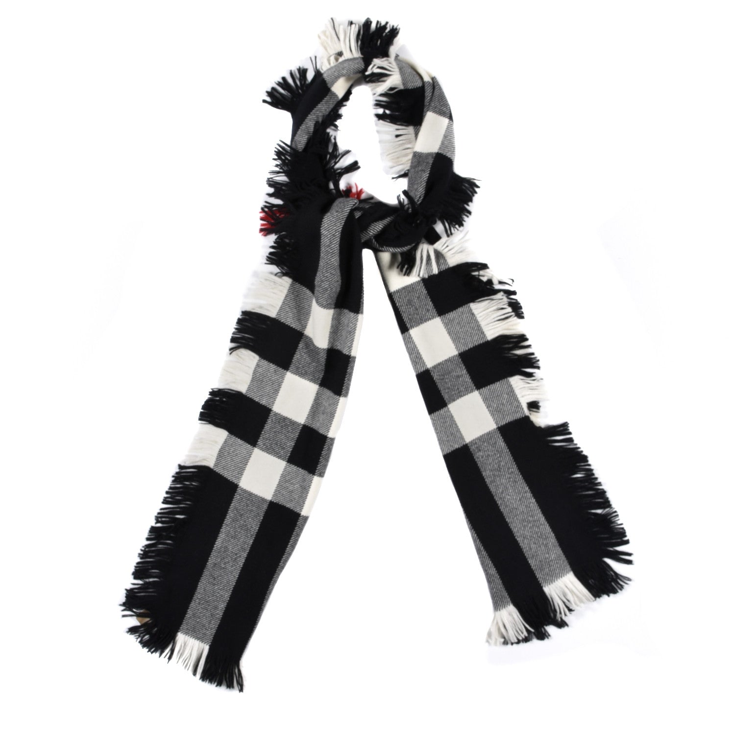 Burberry Merino Wool House Check Square Scarf Black 1 of 5