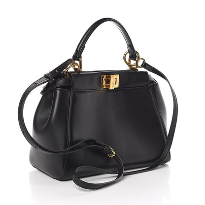 Fendi Nappa Mini Peekaboo Iconic Satchel Black 3 of 12