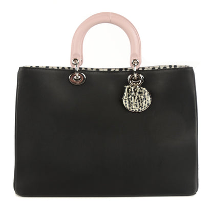 Christian Dior Calfskin Large Spotted Diorissimo Pink Black 1 of 11