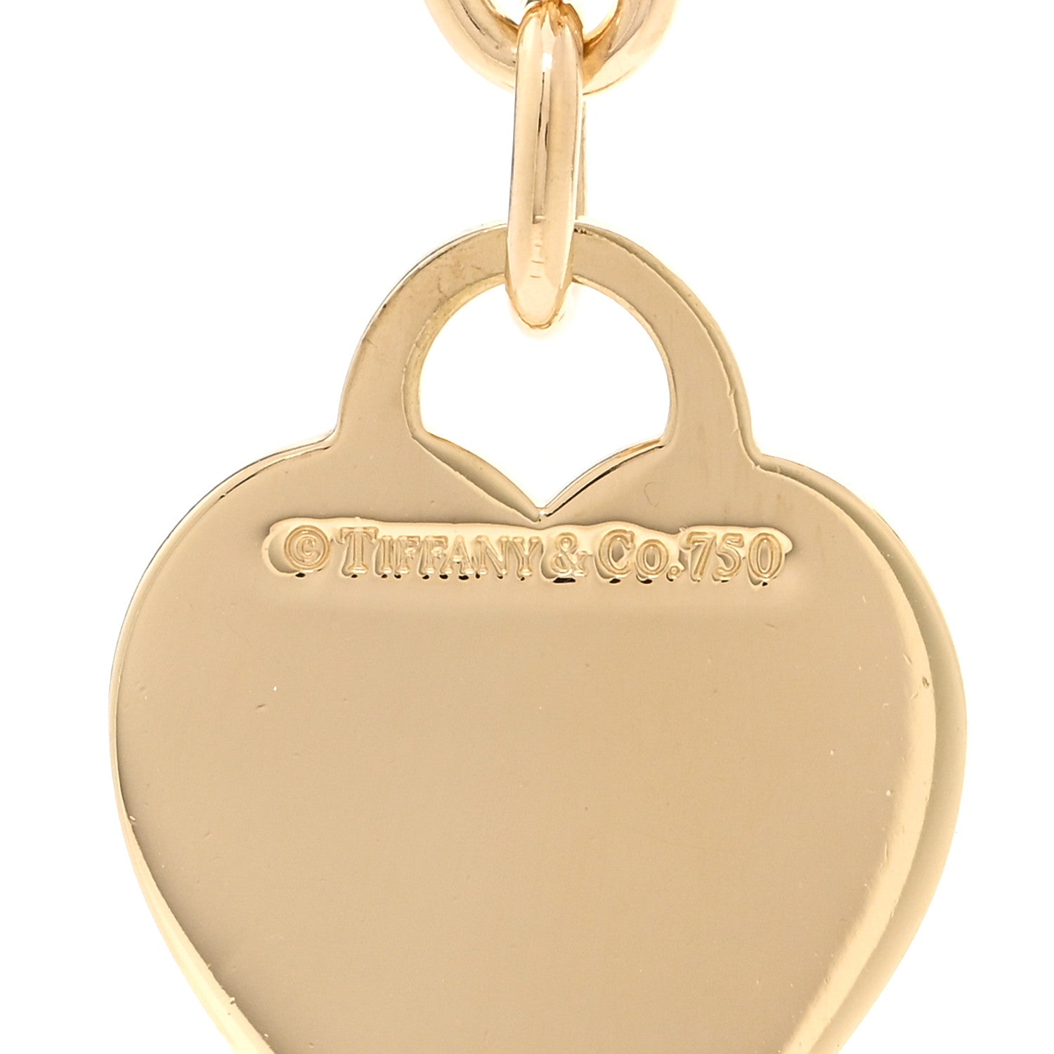 Tiffany 18K Yellow Gold Heart Tag Necklace 4 of 4