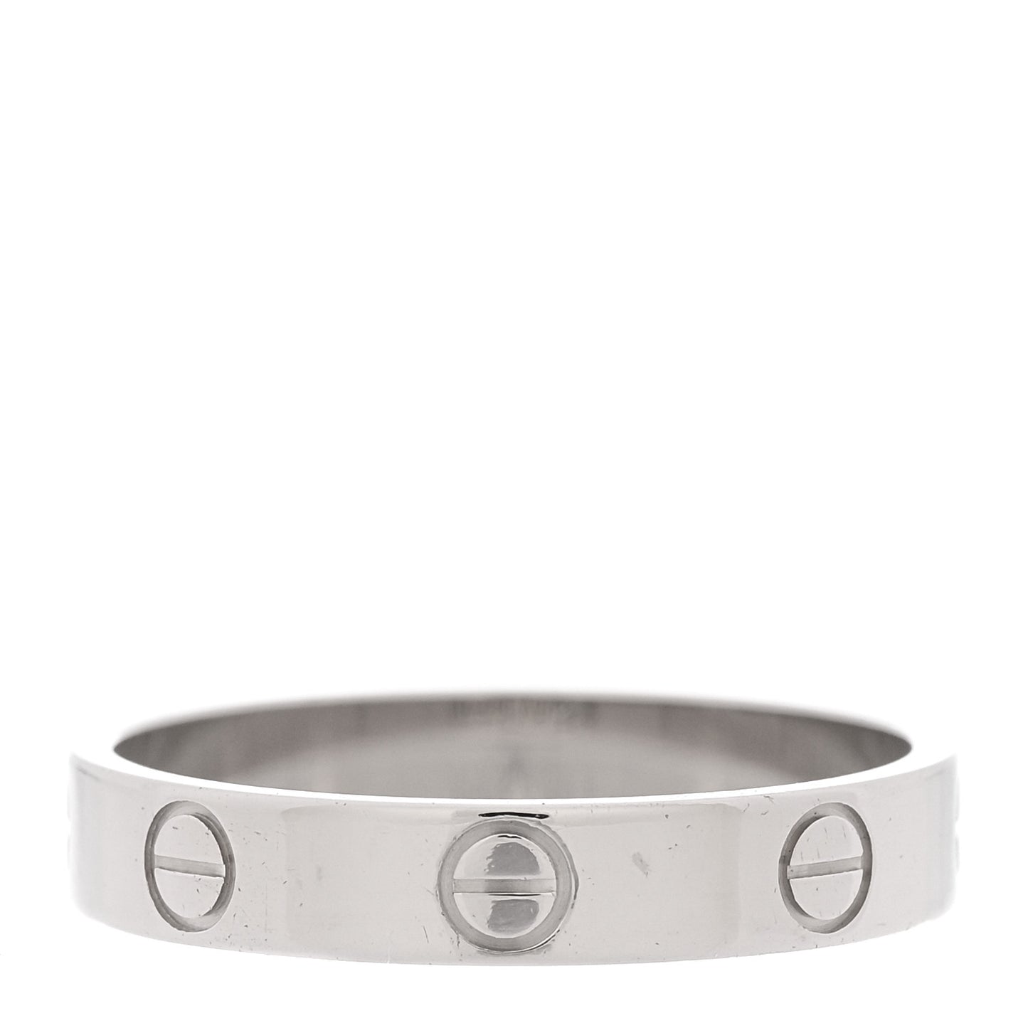 18K White Gold 3.5mm LOVE Wedding Band Ring 55 7.25