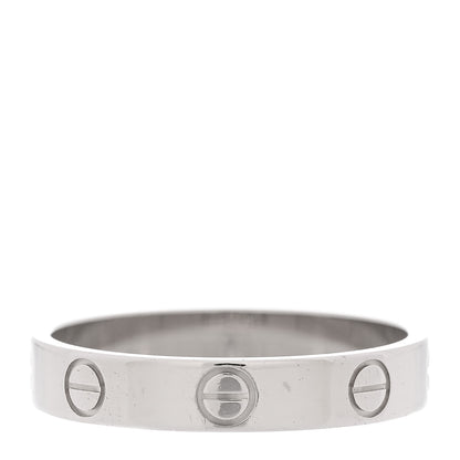 Cartier 18K White Gold 3.5mm LOVE Wedding Band Ring 55 7.25 3 of 4