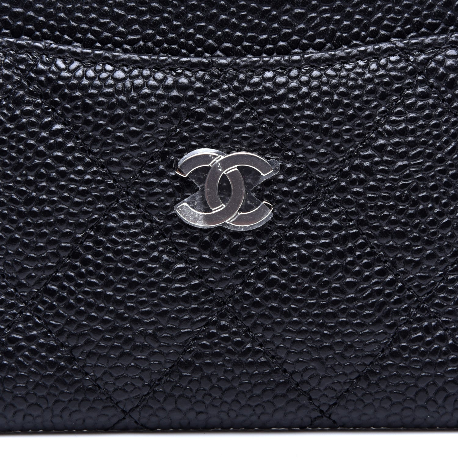 Chanel Caviar Quilted Card Holder Black 8 of 9