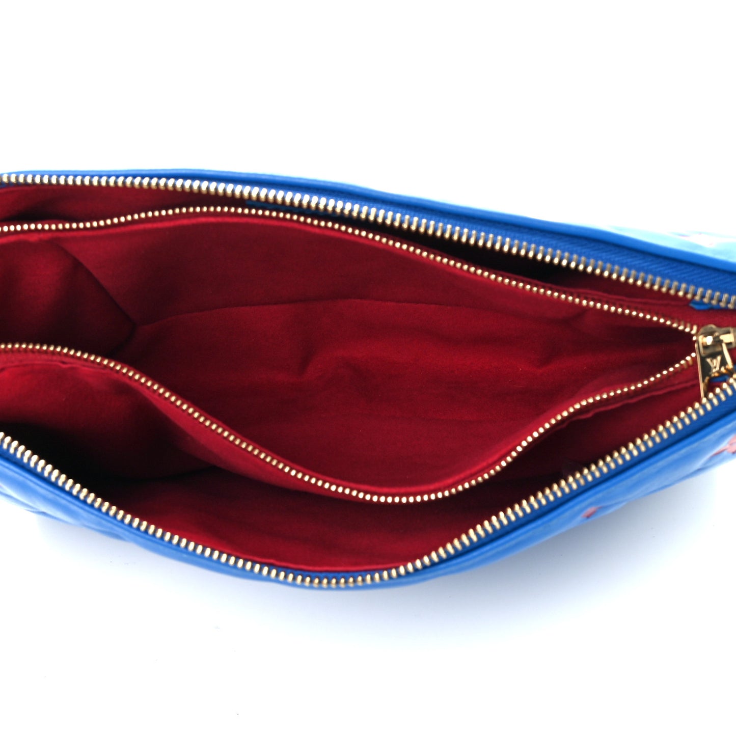 Lambskin Embossed Monogram Vuittamins Coussin PM Blue Red