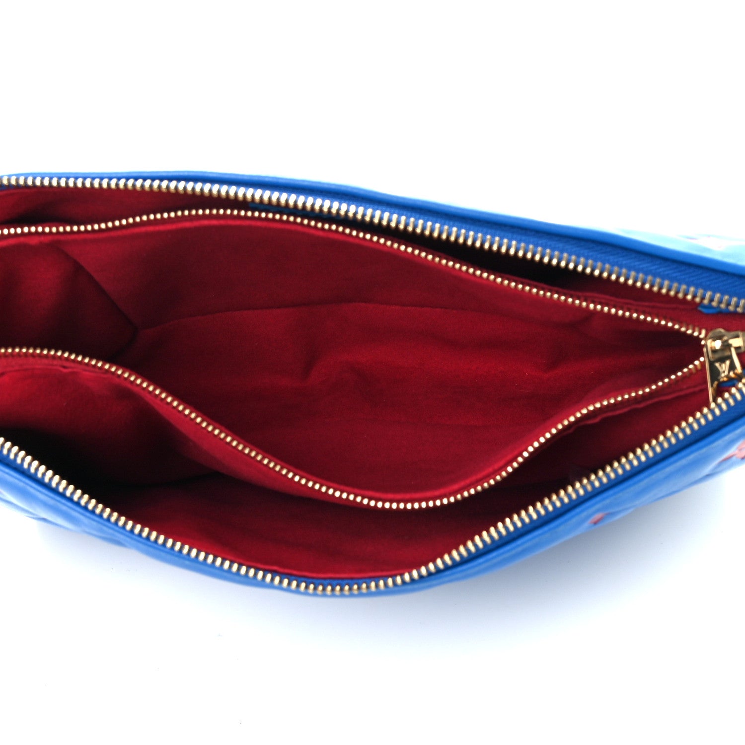 Louis Vuitton Lambskin Embossed Monogram Vuittamins Coussin PM Blue Red 5 of 10