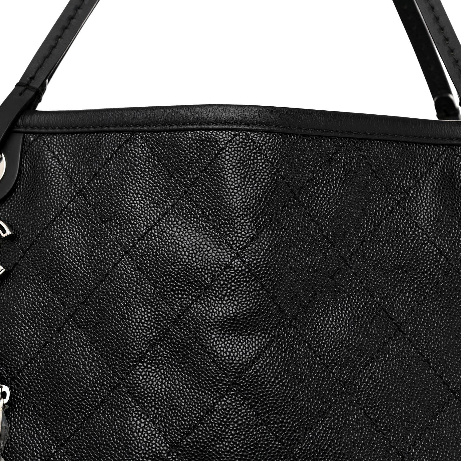 Chanel Grained Calfskin Large Shopping Fever Tote Black 11 of 11
