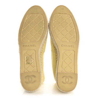 Chanel Lambskin CC Espadrilles 36 Yellow 6 of 9