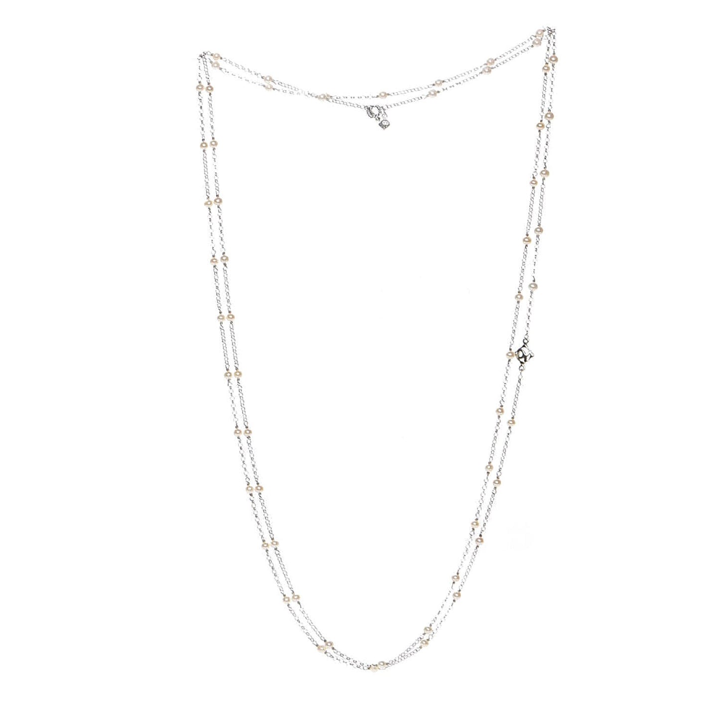 Sterling Silver Freshwater Pearl Bead Chain Necklace