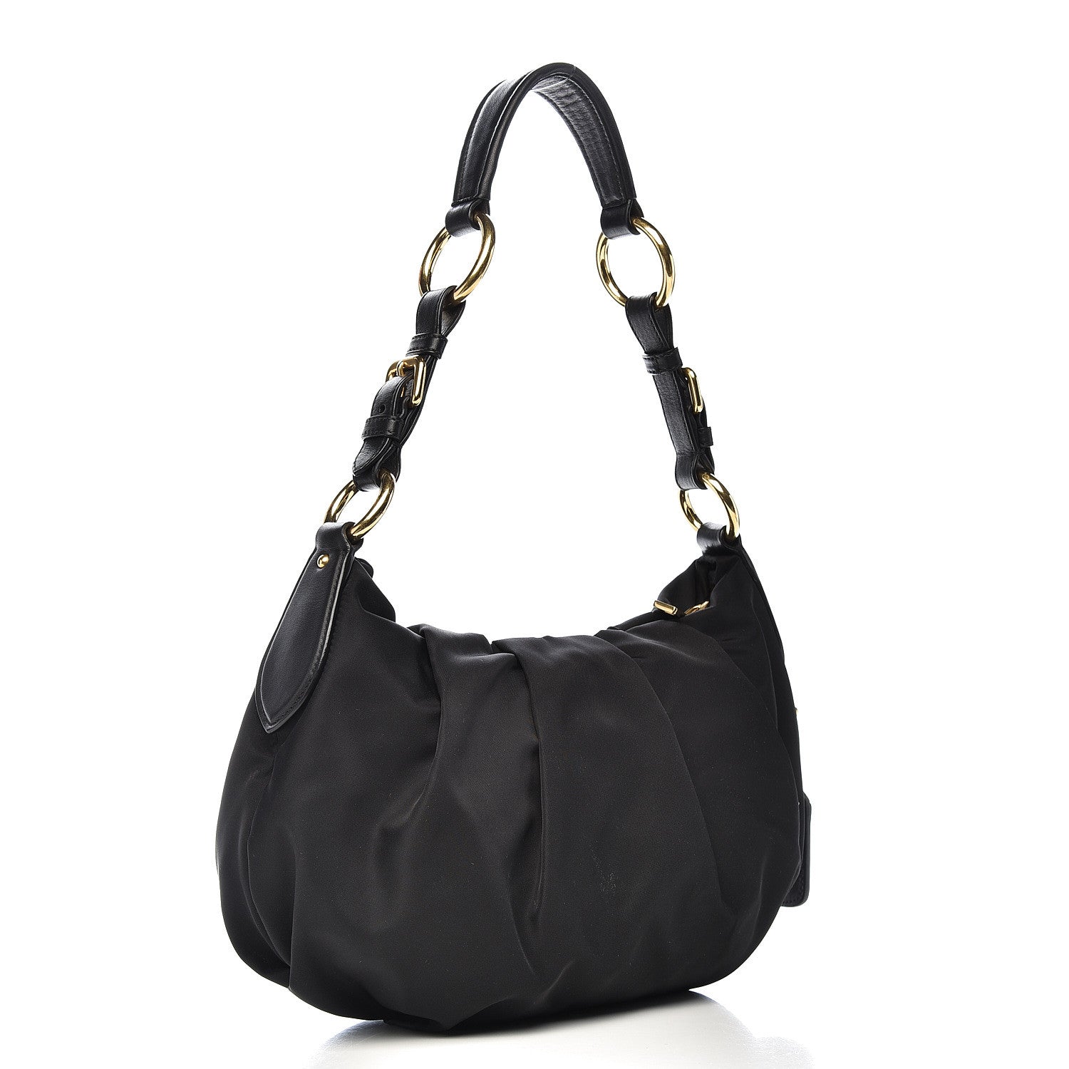Prada Tessuto Nylon Shoulder Bag Black 3 of 8