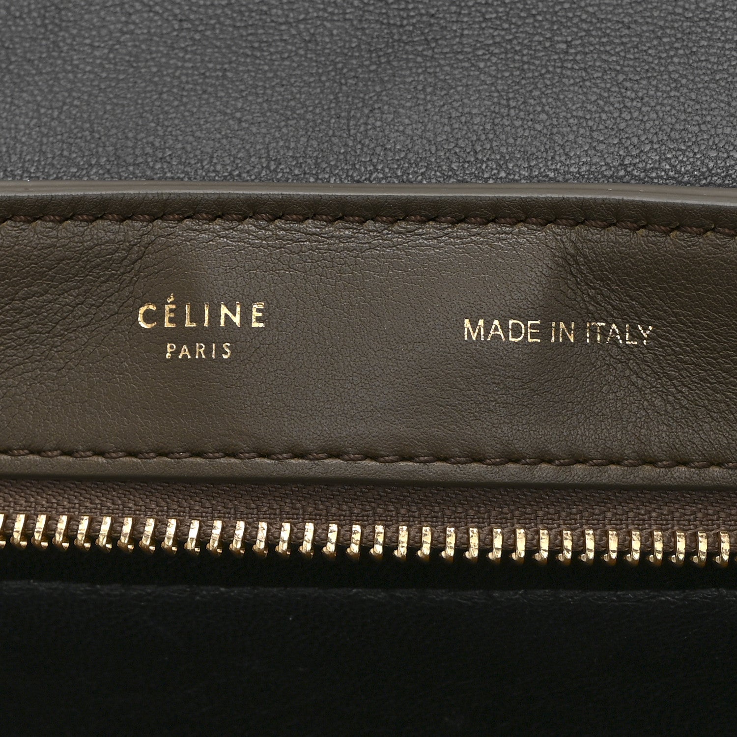 Celine Smooth Calfskin Suede Medium Tri-Color Trapeze Olive 6 of 13