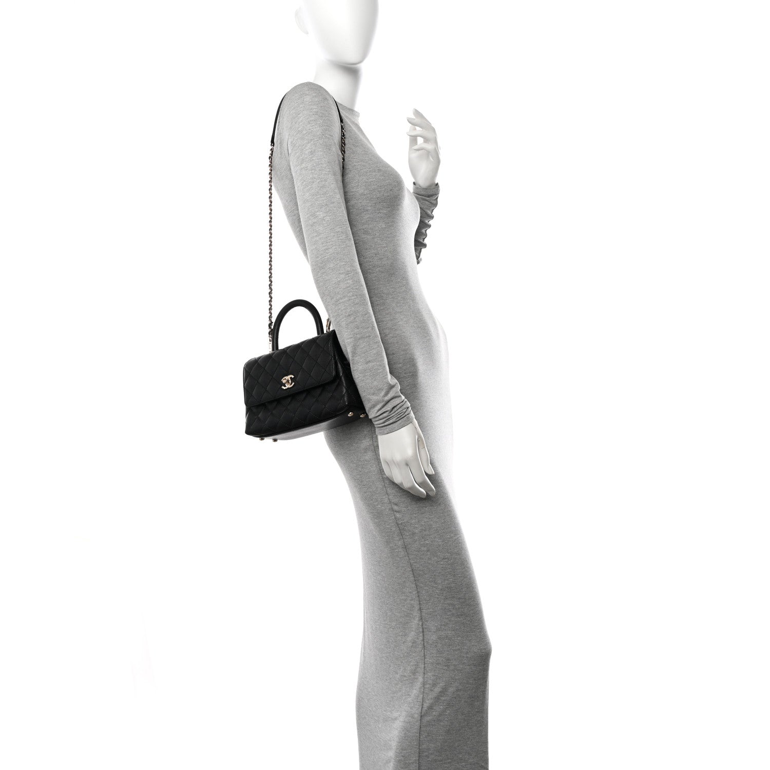 Chanel Caviar Quilted Mini Coco Handle Flap Black 2 of 13