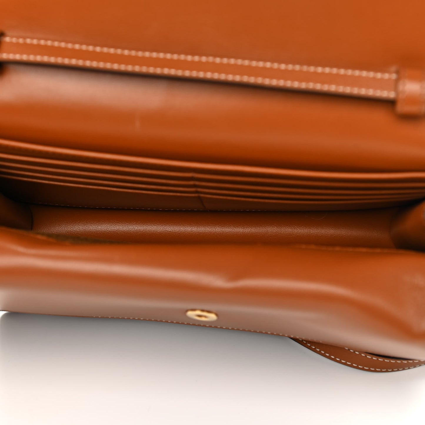 Triomphe Canvas Lambskin Wallet On Strap Tan