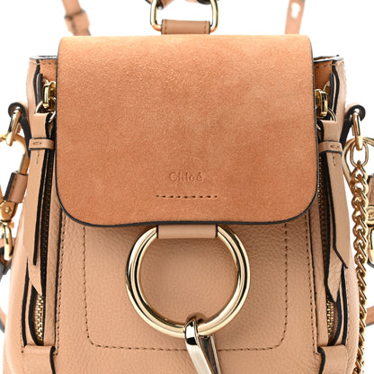 Chloe Suede Calfskin Mini Faye Backpack Blush Nude 8 of 12