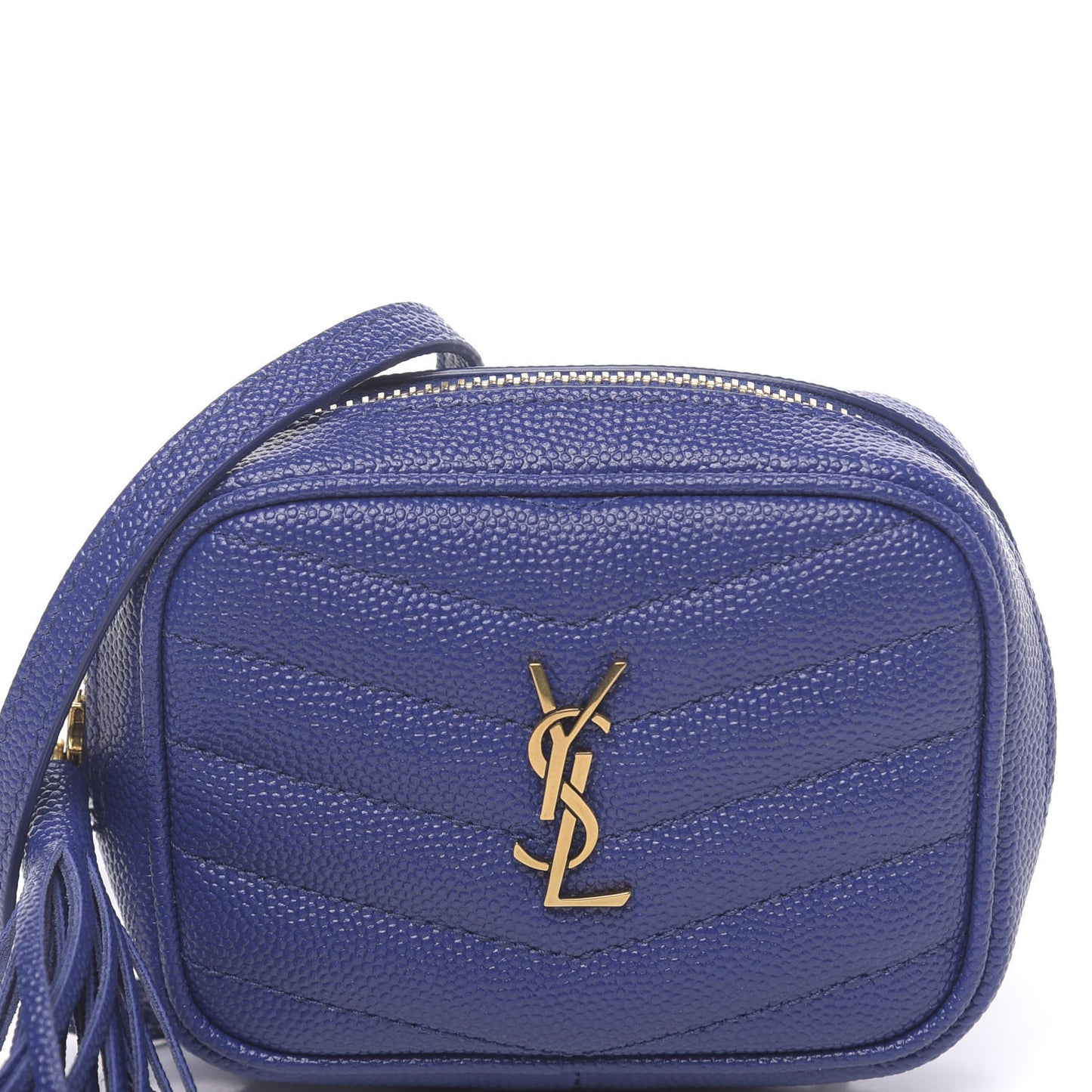 Grain De Poudre Matelasse Monogram Baby Lou Camera Bag Sapphire Blue