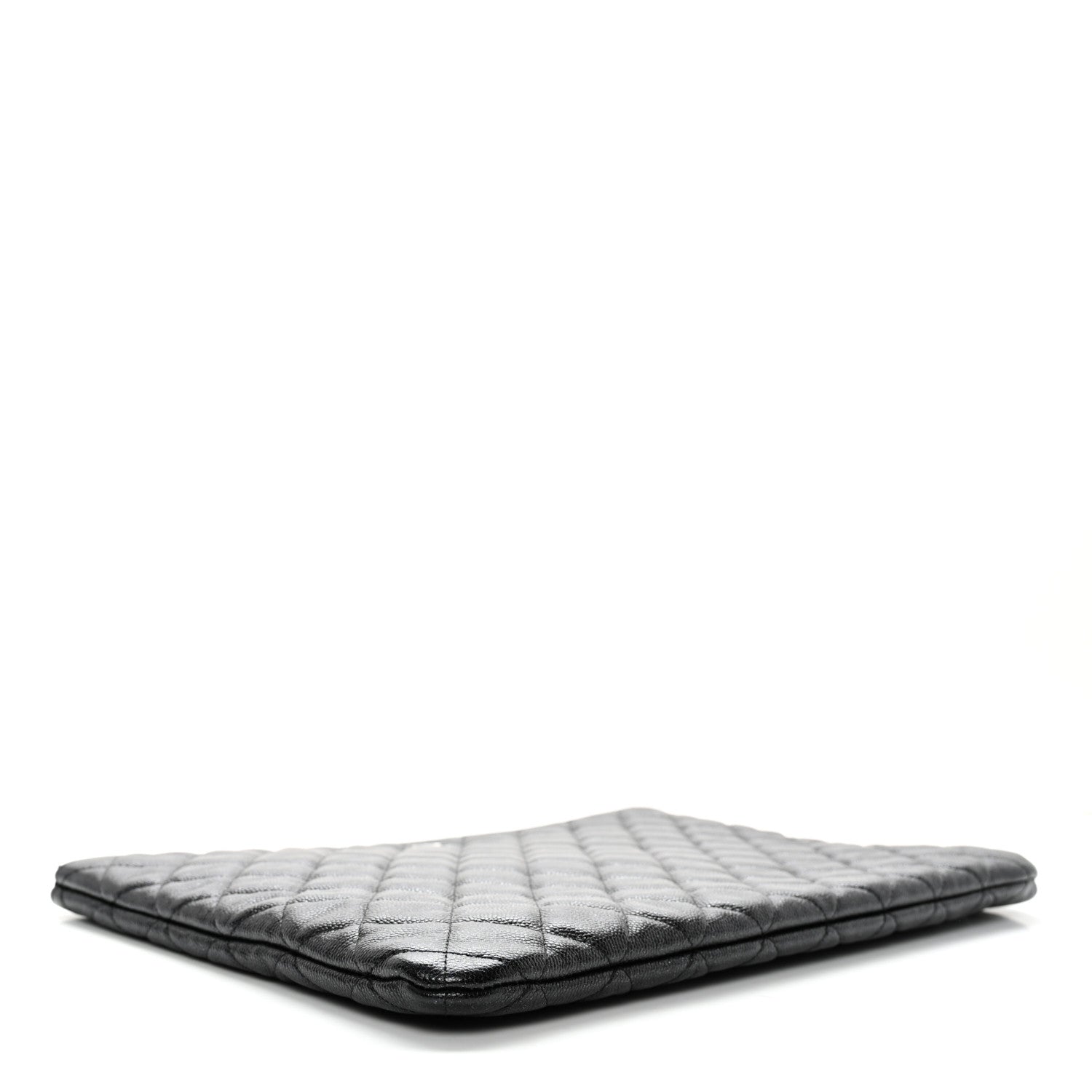 Chanel Iridescent Caviar Quilted Large Cosmetic Case Black 4 of 9