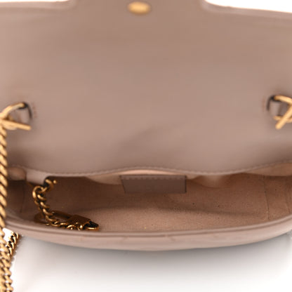 Gucci Calfskin Matelasse Super Mini GG Marmont Shoulder Bag Porcelain Rose 5 of 10