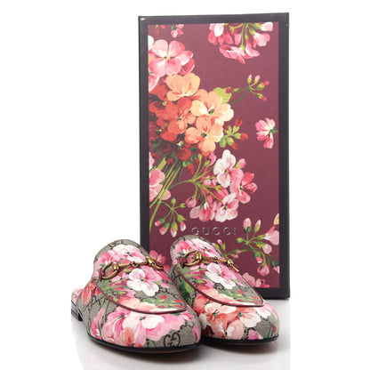 Gucci GG Supreme Monogram Blooms Womens Princetown Slippers 37 Beige Multicolor Dry Rose 11 of 11