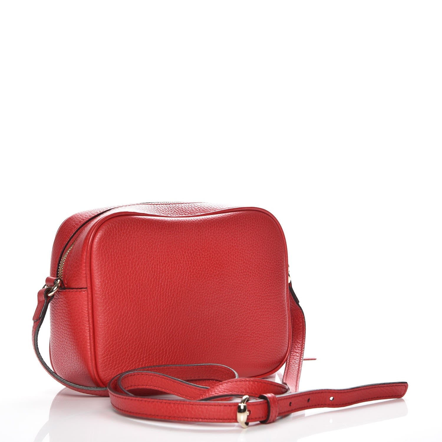 Gucci Pebbled Calfskin Small Soho Disco Bag Vibrant Red 3 of 7