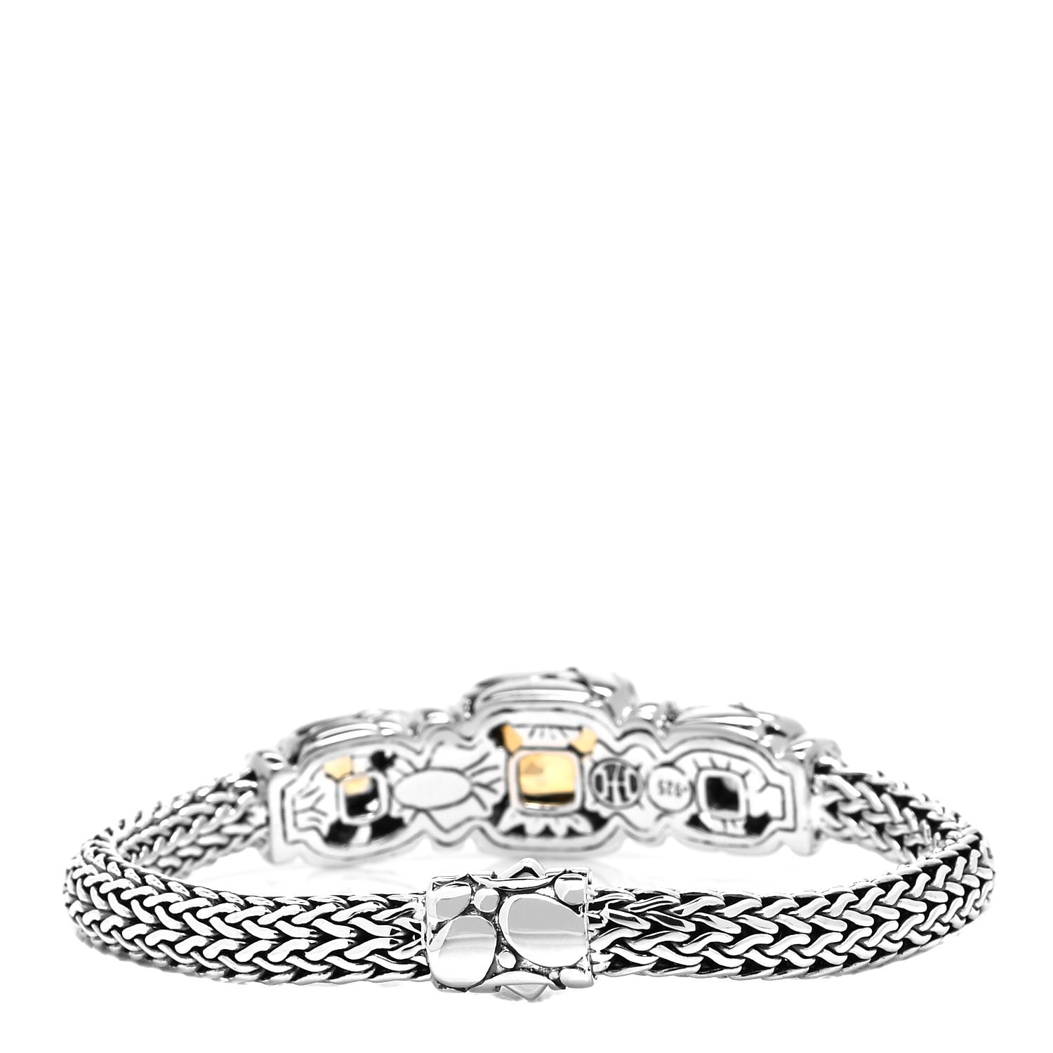 John Hardy Sterling Silver Citrine Batu Kali Three Station Bracelet 3 of 6
