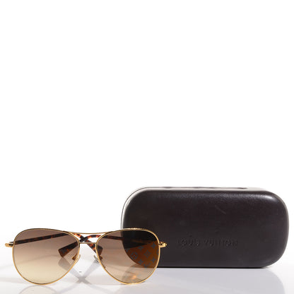 Louis Vuitton Conspiration Pilote Sunglasses Z0164U Gold 4 of 6