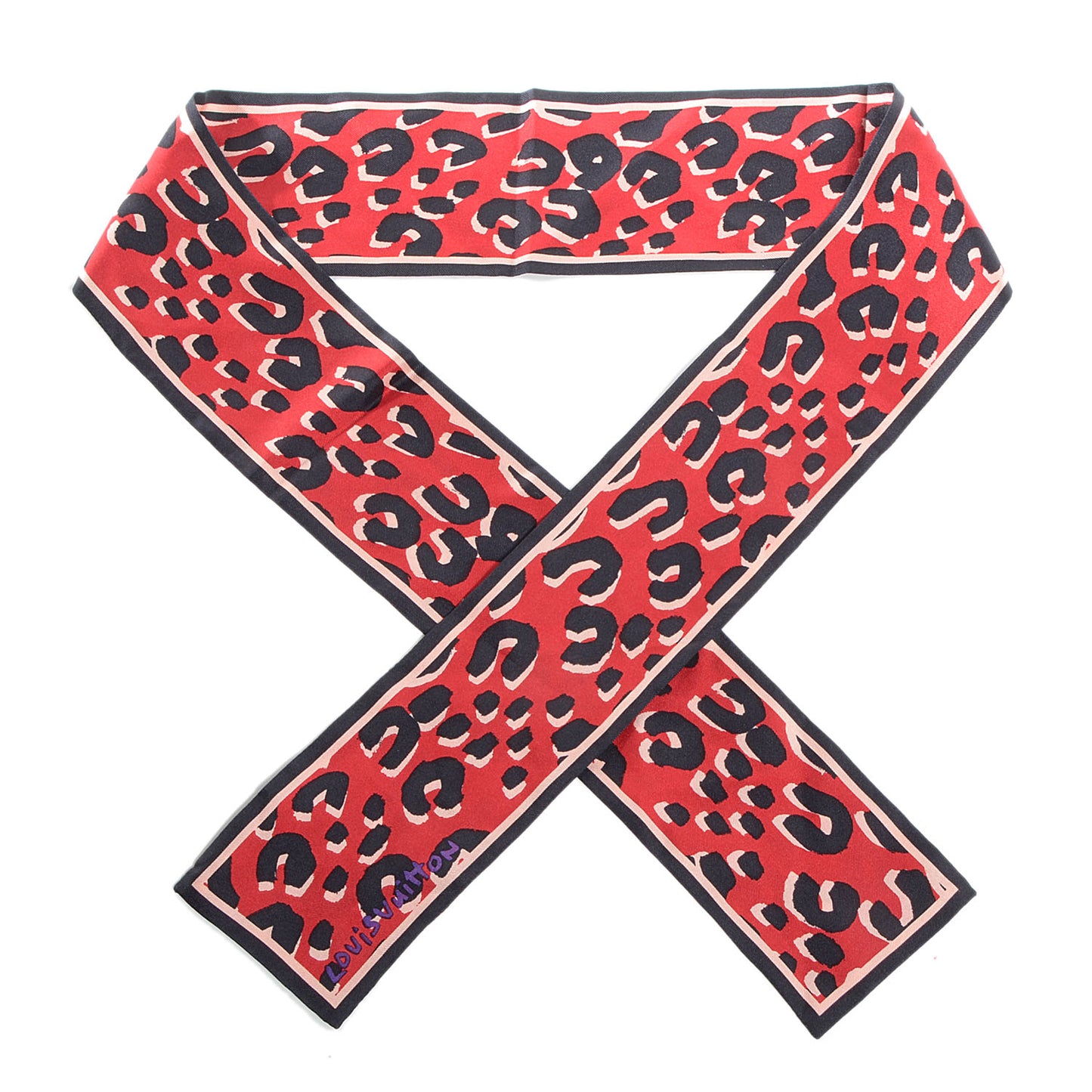 Silk Leopard Bandeau Rouge