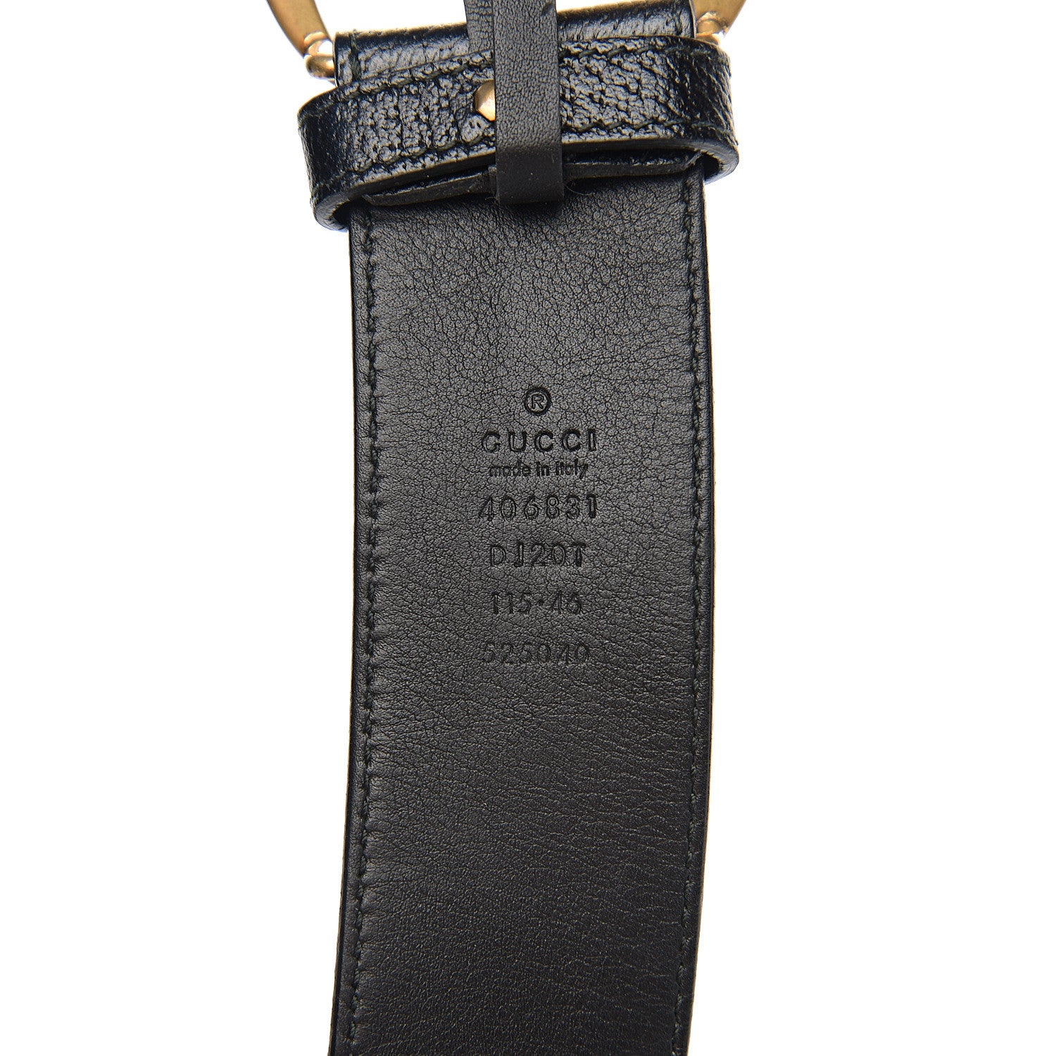 Gucci Textured Calfskin Double G 40mm Belt 115 46 Black 3 of 6
