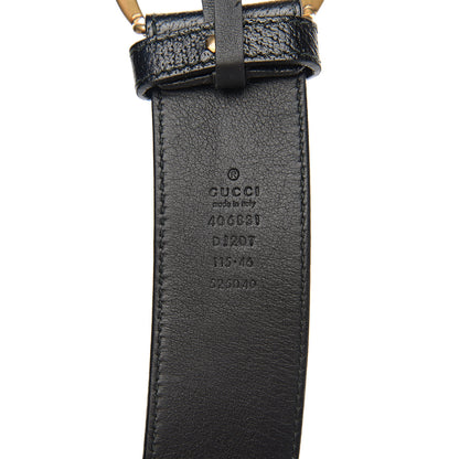 Gucci Textured Calfskin Double G 40mm Belt 115 46 Black 3 of 6