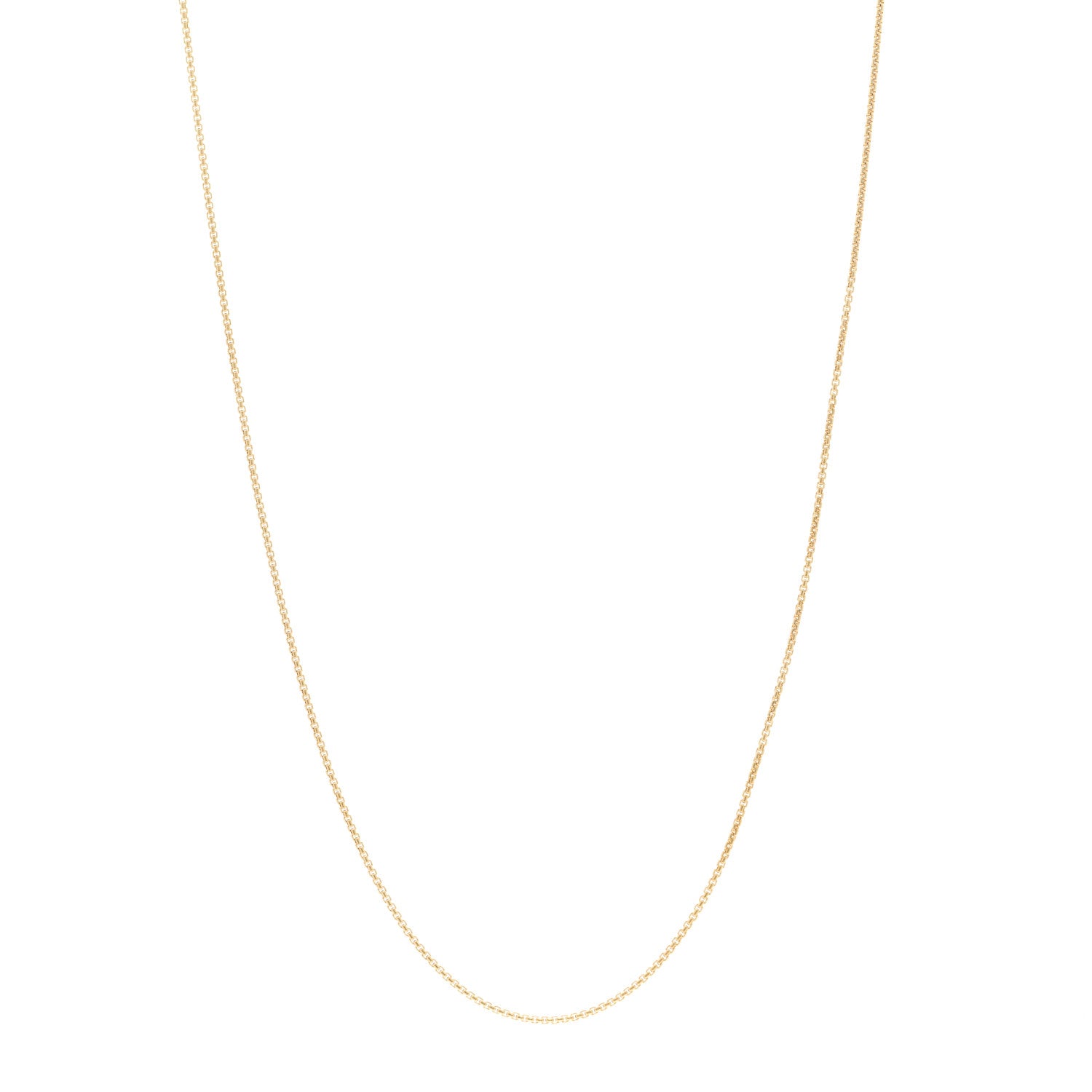 David Yurman 18K Yellow Gold 1mm Box Chain Necklace 1 of 4