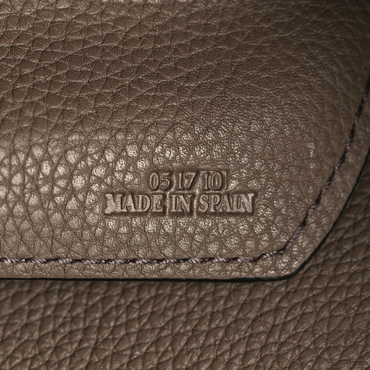Grained Calfskin Medium Barcelona Shoulder Bag Taupe