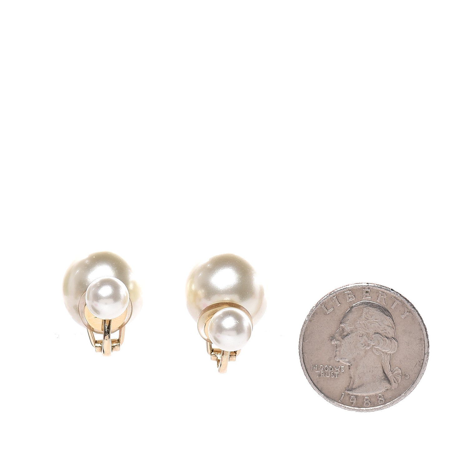 Pearl Clip On Earrings Cream