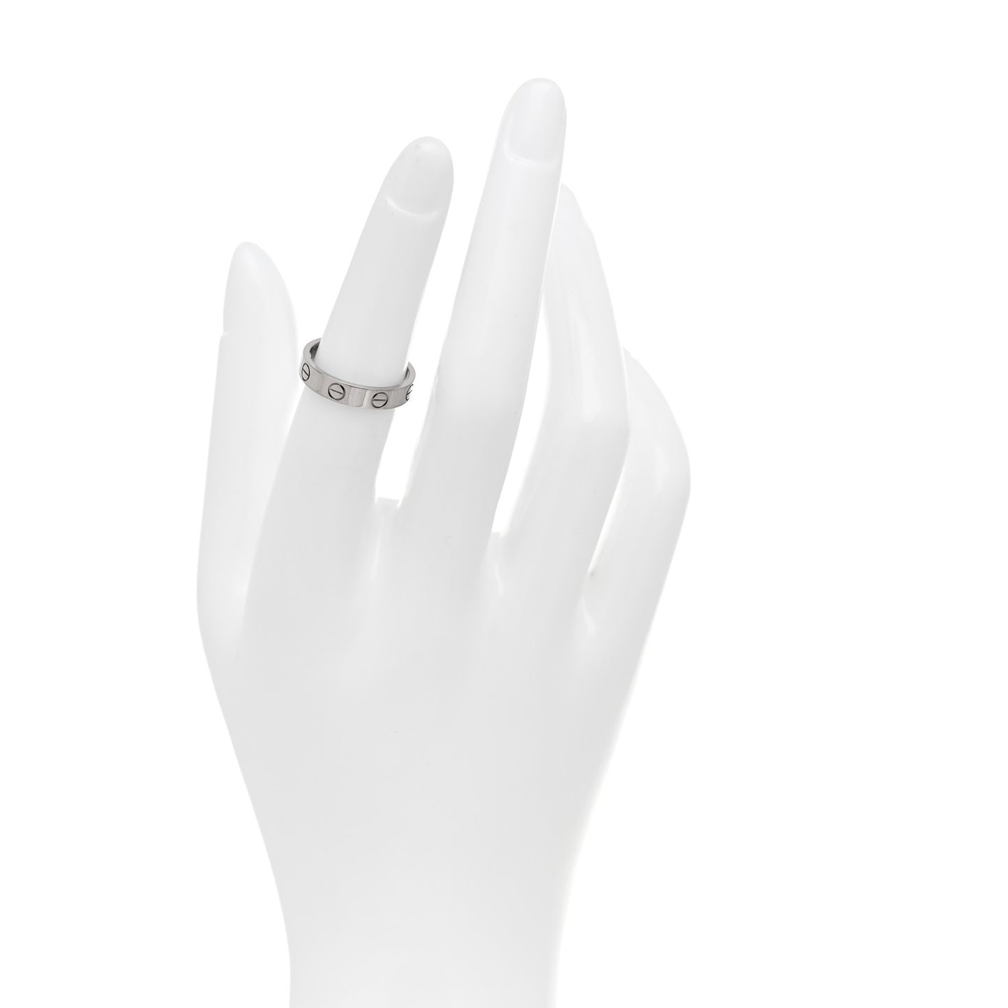 18K White Gold 3.5mm LOVE Wedding Band Ring 50 5.25