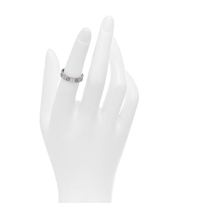 Cartier 18K White Gold 3.5mm LOVE Wedding Band Ring 50 5.25 2 of 4