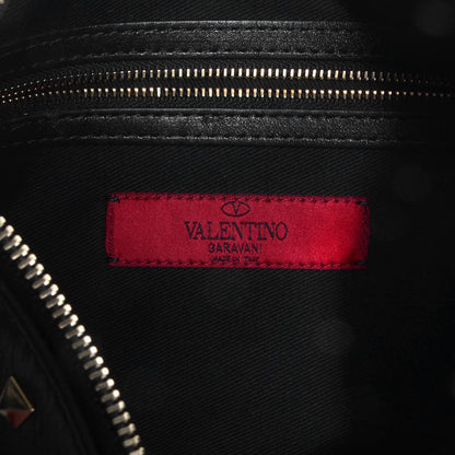 Valentino Garavani Vitello Large Rockstud Zip Wristlet Pouch Black 6 of 9