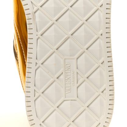 Valentino Garavani Metallic Nappa Patent One Stud Low Top Sneaker 37.5 Gold 7 of 8