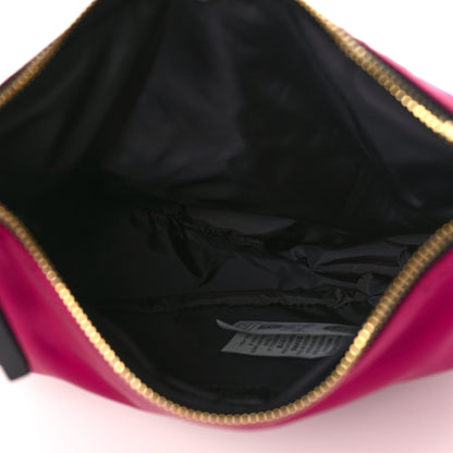 Versace Nylon Tribute Chain Crossbody Shoulder Bag Dark Pink Black 5 of 8