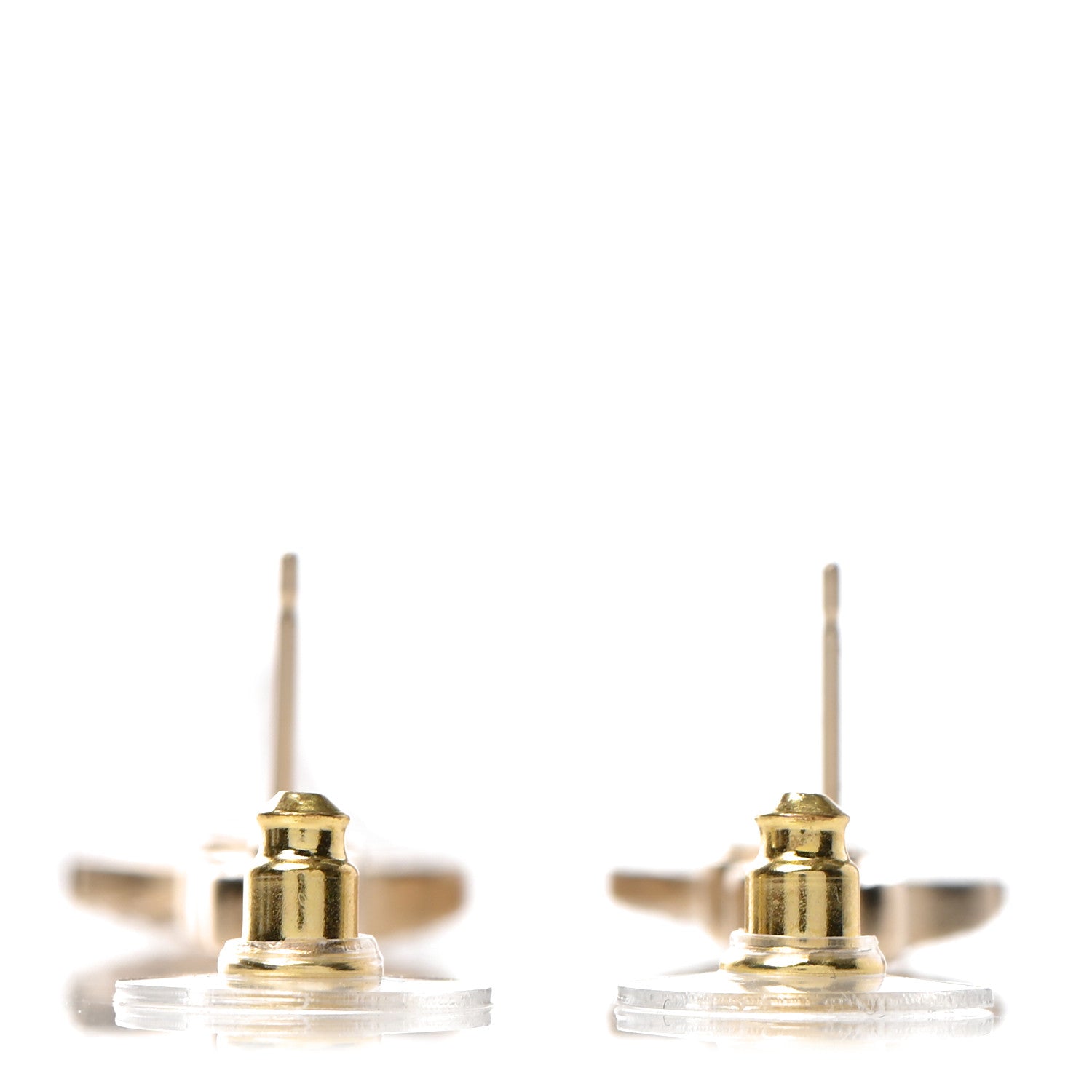 Chanel Crystal CC Drop Earrings Gold 3 of 4