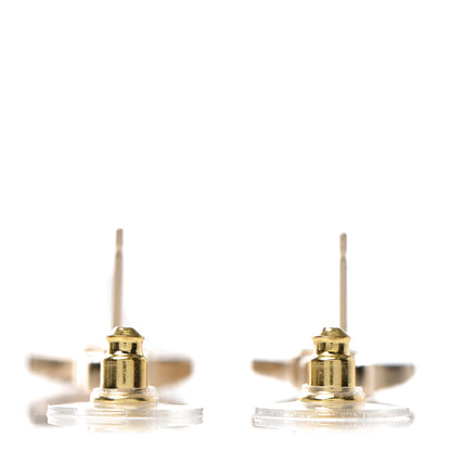 Chanel Crystal CC Drop Earrings Gold 3 of 4