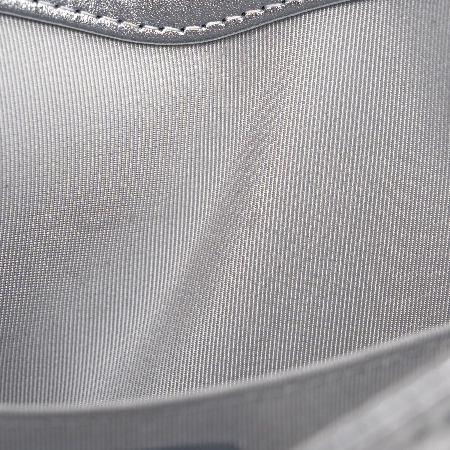 Chanel Metallic Lambskin Embossed Envelope Clutch Silver 14 of 14