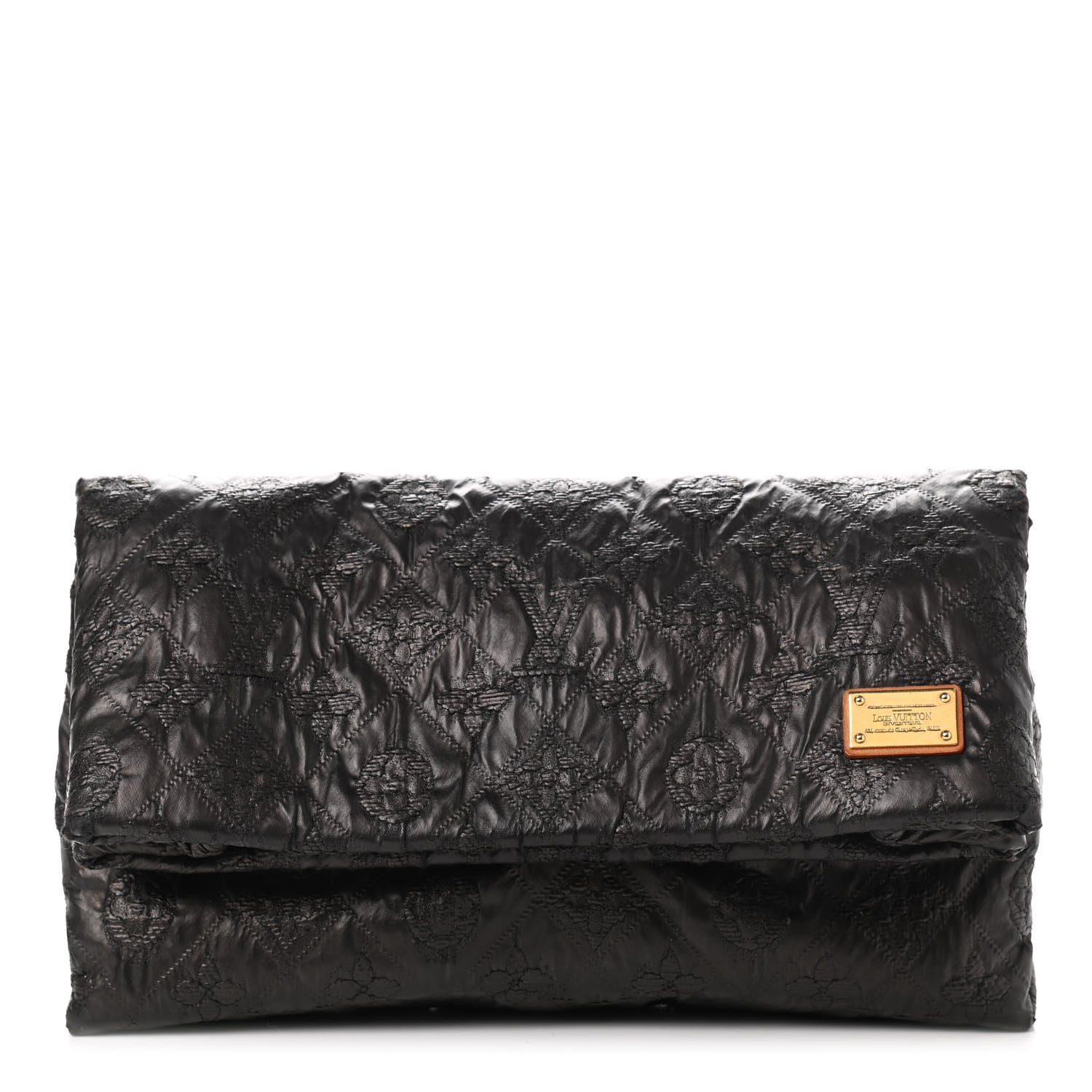 Louis Vuitton Jacquard Quilted Monogram Limelight Clutch PM Black 1 of 7