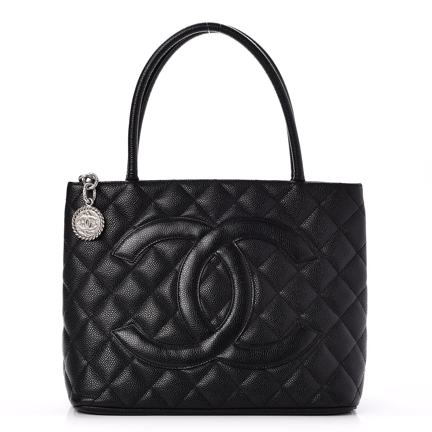Chanel Caviar Medallion Tote Black 1 of 8