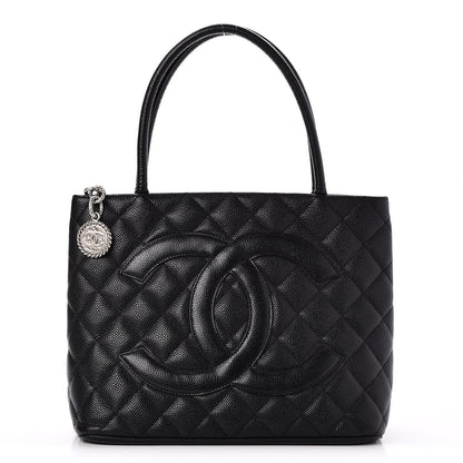 Chanel Caviar Medallion Tote Black 1 of 8