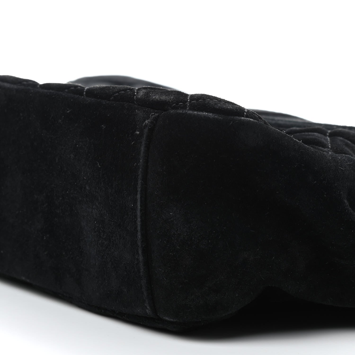 Saint Laurent Suede Mixed Matelasse Tri-Quilt Large Monogram Envelope Satchel Black 7 of 9