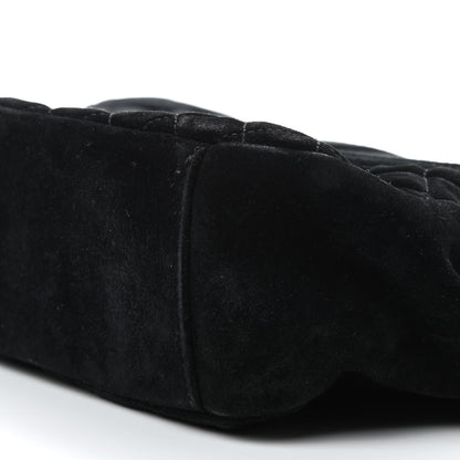 Saint Laurent Suede Mixed Matelasse Tri-Quilt Large Monogram Envelope Satchel Black 7 of 9