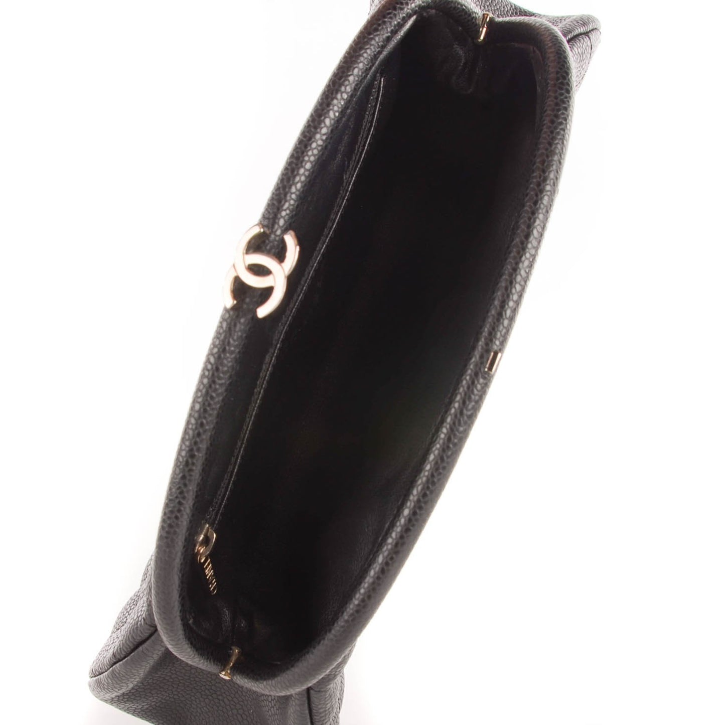 Caviar Quilted Timeless Clutch Black