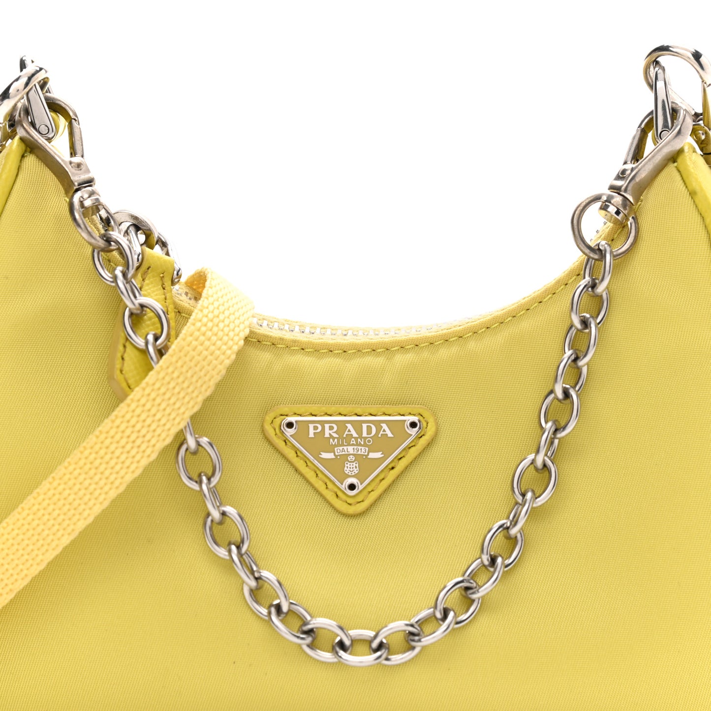 Tessuto Nylon Saffiano Mini Re-Edition 2000 Shoulder Bag Ananas