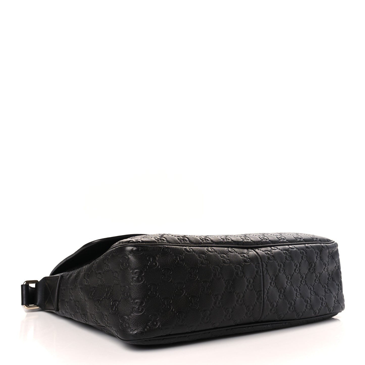 Guccissima Medium Flap Messenger Bag Black