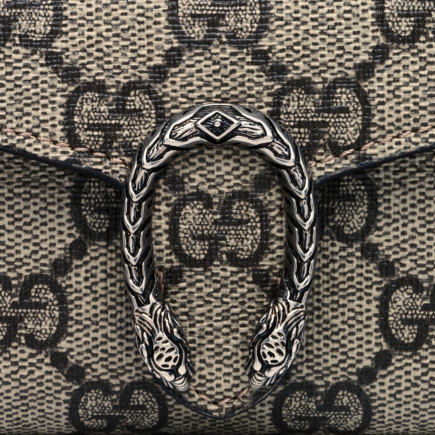 GG Supreme Monogram Dionysus Coin Purse Taupe