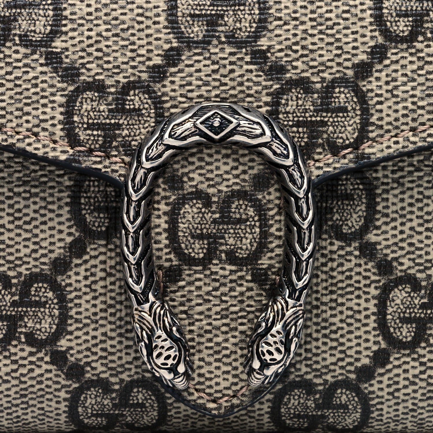 Gucci GG Supreme Monogram Dionysus Coin Purse Taupe 9 of 10