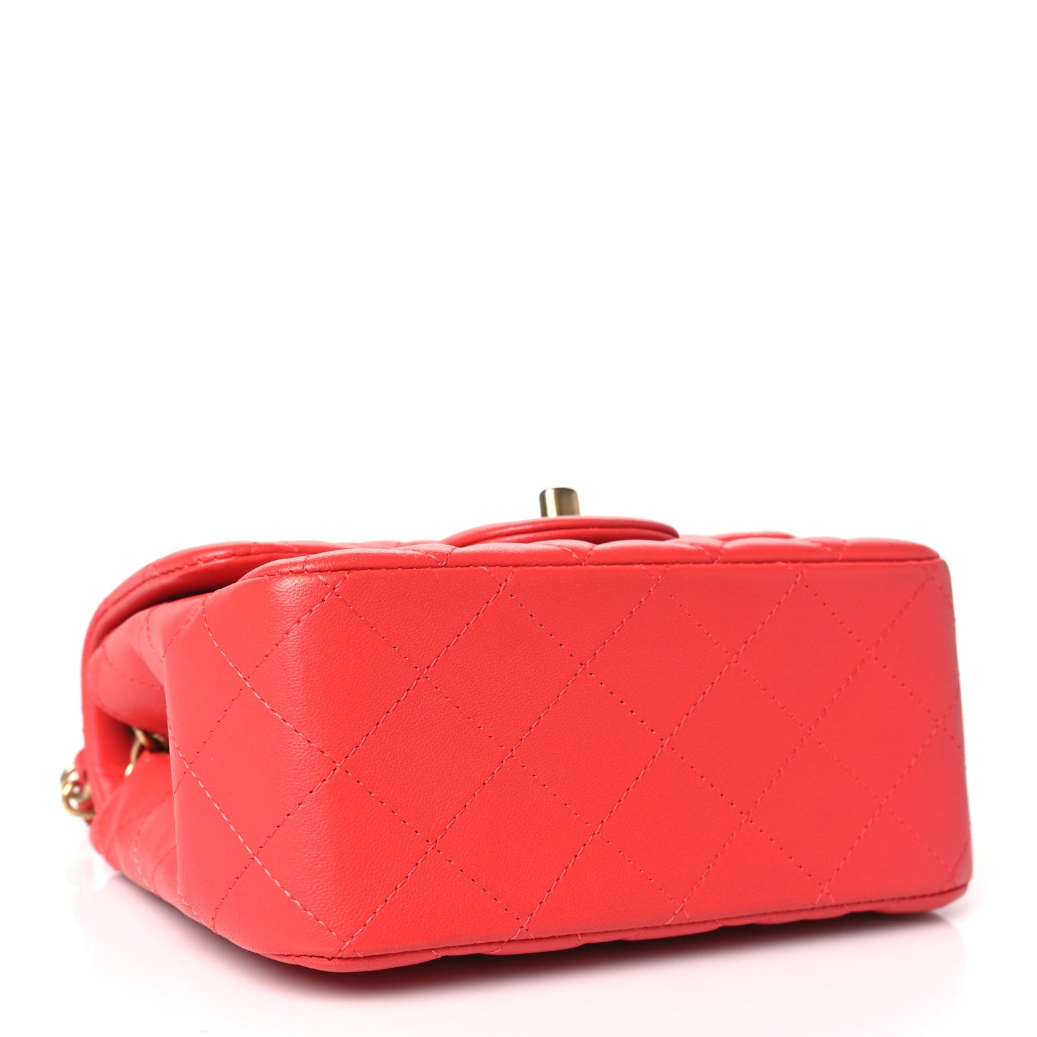Chanel Lambskin Quilted Mini Square Flap Red 4 of 11