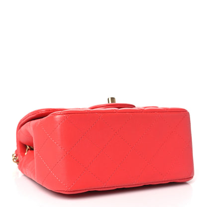 Chanel Lambskin Quilted Mini Square Flap Red 4 of 11